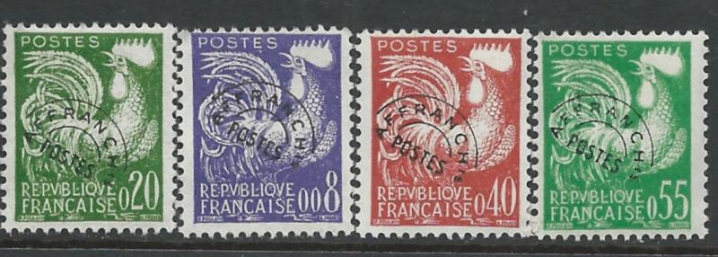 France # 910-13   Gallic Cock precancels    (4)    Mint NH