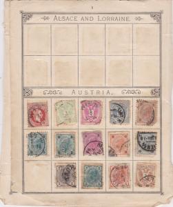 Austria & Czechoslovakia Stamps on Album Page ref R 18973