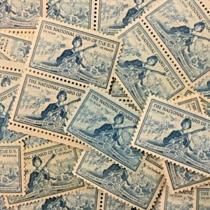 1017   National Guard of the U.S.  100 count  3¢ mint NH stamps. 1953.