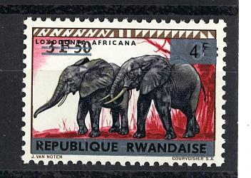 RWANDA 1964 ANIMAL - MAMALS  #55-69   MNH