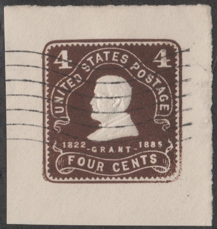 SC#U390 4¢ Grant Cut Square (1903) Used