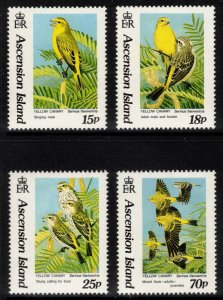 ASCENSION 1993 Yellow Canaries; Scott 553-56, SG 591-94; MNH