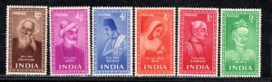 INDIA SC# 237-42 FVF/MNH