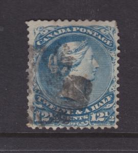 Canada Sc 28 used 1868 12½c blue Queen Victoria, fresh & VF