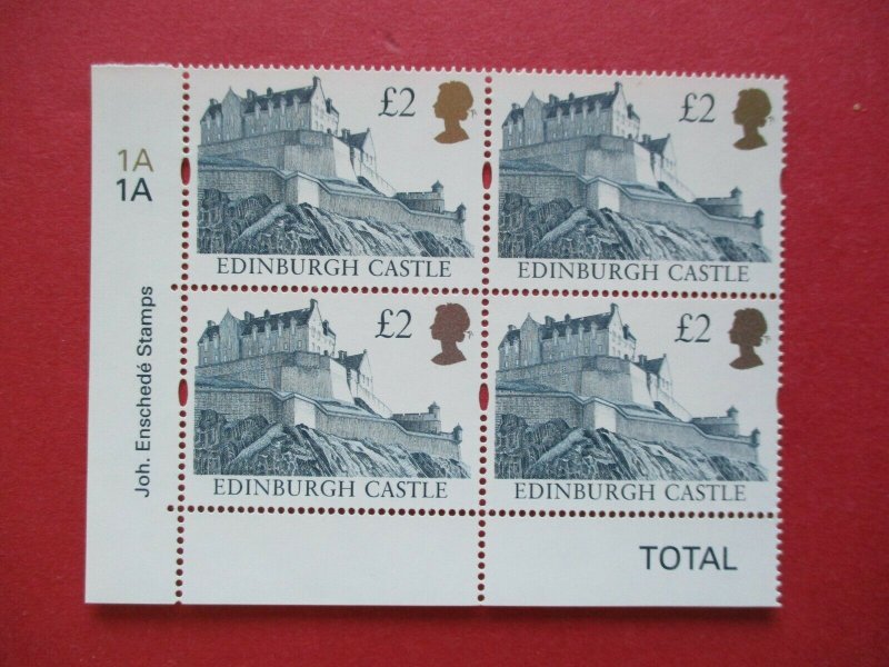 SG1993 - 1996 Castle 1997 Set Enschede Cylinder Blocks 1A MNH Great Britain Eliz 