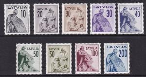 Latvia   #318-326   MNH  1992  monuments