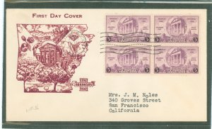 US 782 1936 3c Arkansas Centennial (singl) on an addressed (typed) FDC with an unknown cachet