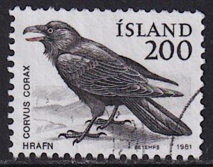 Iceland - 1981 - Scott #545 - used - Bird Common Raven