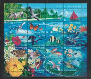 Cocos Islands 331 Sheet Set MNH Flora And Fauna