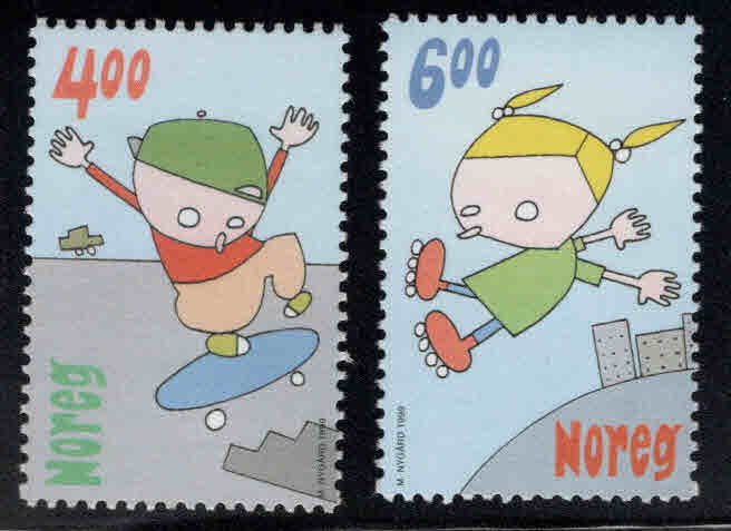 Norway Scott 1236-1237 MNH** 1999 children game set