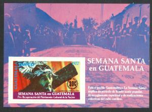 GUATEMALA 1977 HOLY WEEK Airmail Souvenir Sheet Sc C620 MNH