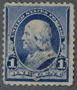 United States #219 Used Fine/VF Good Color Bright Paper Ultra Light Cancel