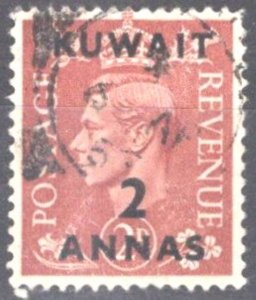 ZAYIX - Kuwait 96 used 1a on 2p Surcharge on Great Britain overprint 103022S51