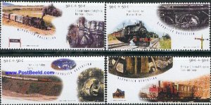 Argentina 1997, Railways 4v, MNH