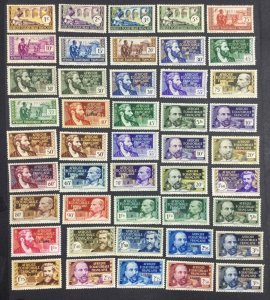 MOMEN: FRENCH EQUATORIAL AFRICA SC #80-82,84-125 1940-1 MINT OG NH LOT #63254