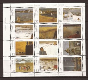 1984 Canada - Sc 1027a - MNH VF - Mini Sheet - PB UL - Canada Day Art