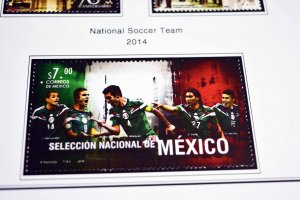 COLOR PRINTED MEXICO 2011-2014 STAMP ALBUM PAGES (36 illustrated pages)