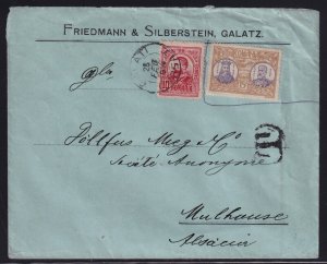 Romania 1914 SECOND BALKAN WAR 15b Annexation Disallowed Postage Due Cover