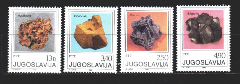 Yugoslavia. 1980. 1849-52. Minerals, geology. MNH.