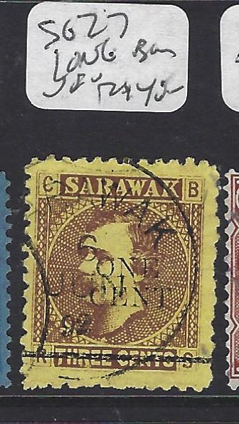 SARAWAK  (PP3010B)  1C/3C BROOKE  LITHO SG 27  LONG BAR  CDS  VFU