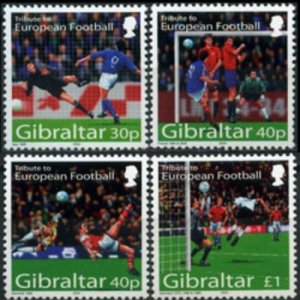 GIBRALTAR 2004 - Scott# 971-4 European Soccer Set of 4 NH