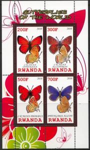 (49) RWANDA 2010 Butterflies / Papillons MINT