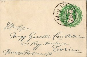 Egypt 2m Cleopatra Envelope 1917 Port Said to Torino, Italy.