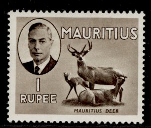 MAURITIUS GVI SG287, 1r sepia, M MINT.