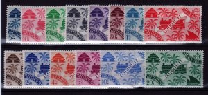 Somali Coast Sc 224-37 NH issue of 1943 - Trains & Palms