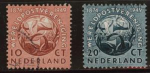 Netherlands Scott 323-4 Used 1949 UPU set