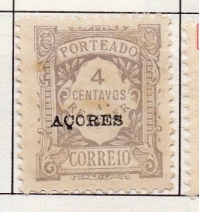 Azores 1920s Postage due  Issue Fine Mint Hinged 4c. Optd 141369