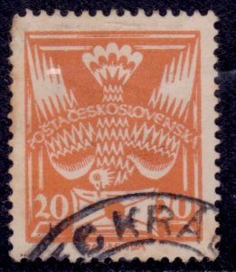 Czechoslovakia, 1920-25, Dove, 20h, sc#84, used