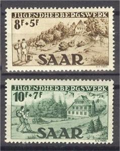 GERMANY, SAAR YOUTH HOTELS 1948, NH SET