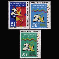 PAPUA NEW GUINEA 1995 - Scott# 879-81 Indep.20th. Set of 3 NH