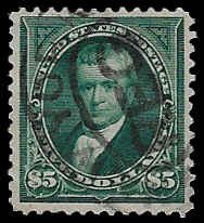 U.S. #278 Used; $5 John Marshall (1895)