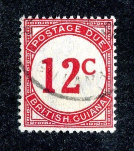 1955 British Guiana Sc # J4 used cv. $45 ( 9375 BCXX )