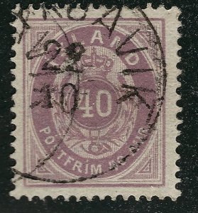 Iceland 1882 Sc#18 Facit 17a Used VF Cat $80...Quality Bargain!