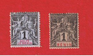 Benin #20 & #33  MVFH   Navigation & Commerce  Free S/H