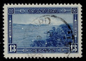 CANADA GVI SG364, 13c blue, FINE USED. CDS