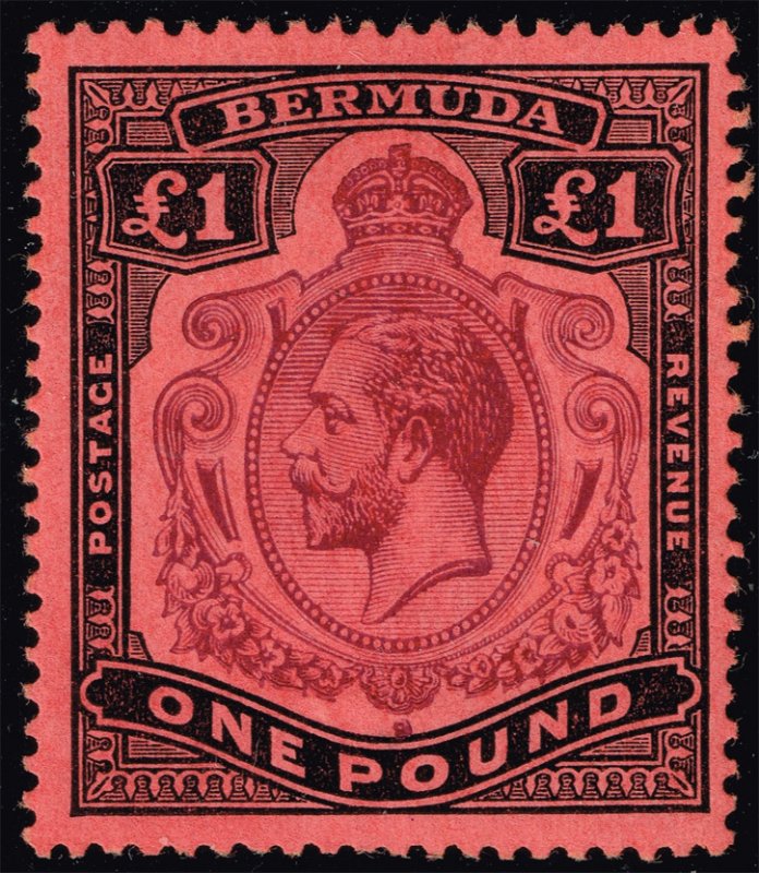 Bermuda SG #55g King George V Gash in Fruit/Leaf; Unused (4Stars)