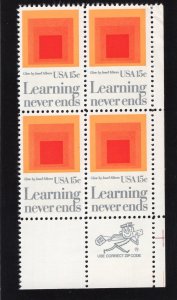 1833 Learning, MNH LR-ZIP blk/4
