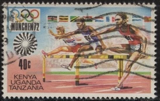 Kenya (KUT) 250 (used) 40c Munich Olympics: hurdles (1972)