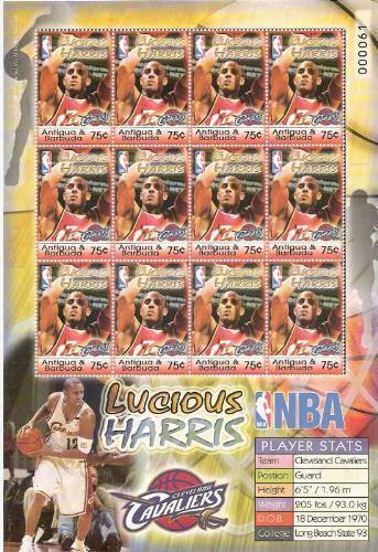 Antigua & Barbuda 2005 Lucious Harris NBA Player Basketball People Stamps MNH