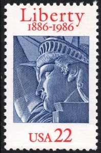 SC#2224 22¢ Statue of Liberty, 100th Anniversary Single (1986) MNH