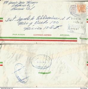 J) 1978 MEXICO, COLONIAL ARCHITECTURE OF QUERETARO, REGISTERED, AIRMAIL, CIRCULA