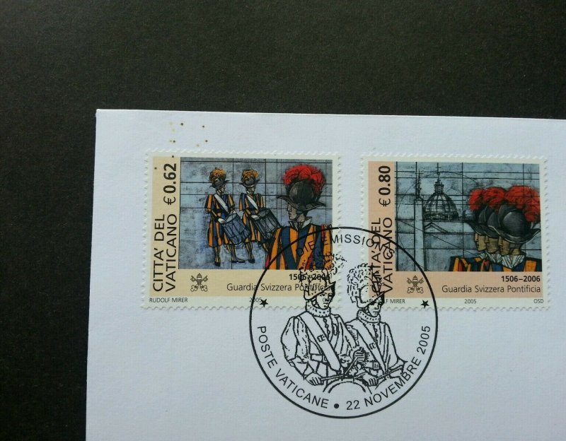 Vatican Switzerland Joint Issue 500th Anniv Of Swiss 2005 (joint FDC) *see scan