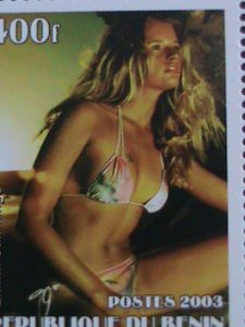 ​BENIN-2003 FAMOUS TOP SEXY MODELS  MNH S/S VERY FINE WE SHIP TO WORLDWIDE