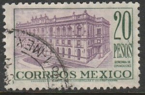 MEXICO 829, $20Pesos Ministry of Communications Building. USED. VF. (1617)