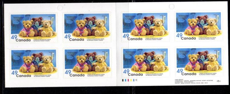 Canada Sc 2035a 2004 Childrens Hospital stamp bklt mint NH