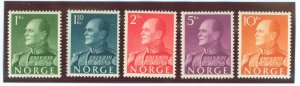 Norway #370-74 Mint (NH) Single (Complete Set)